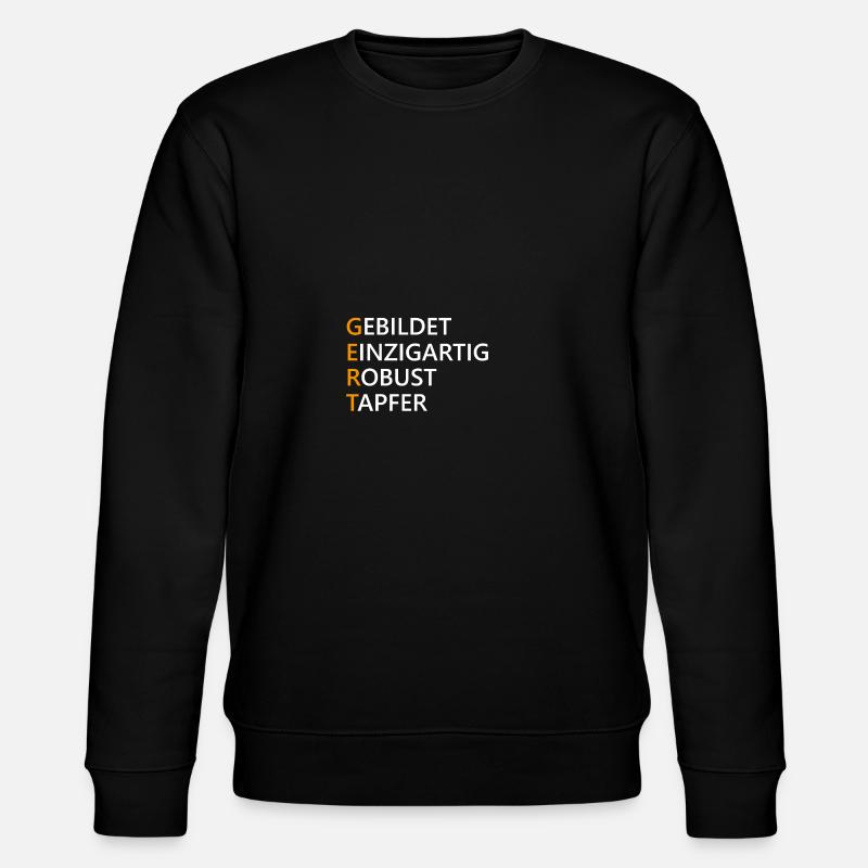 Gert Name Geschenk - Stanley/Stella Unisex Bio-Sweatshirt CHANGER  - Schwarz