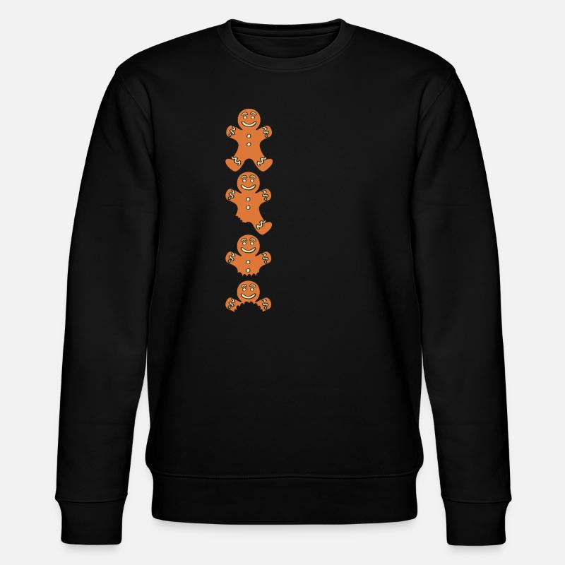 Gingerbread Man Christmas Gingerbread Gingerbread - Stanley/Stella CHANGER Unisex Organic Sweatshirt - black