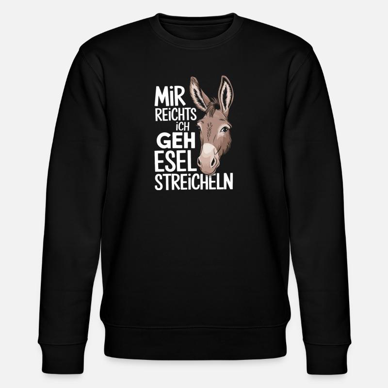 Âne âne mulet Muli - Sweat bio CHANGER Stanley/Stella Unisexe - noir