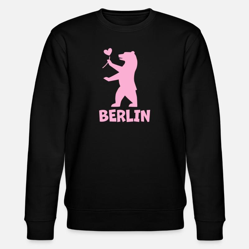 Berlin Berliner Bär - Stanley/Stella Unisex Bio-Sweatshirt CHANGER  - Schwarz