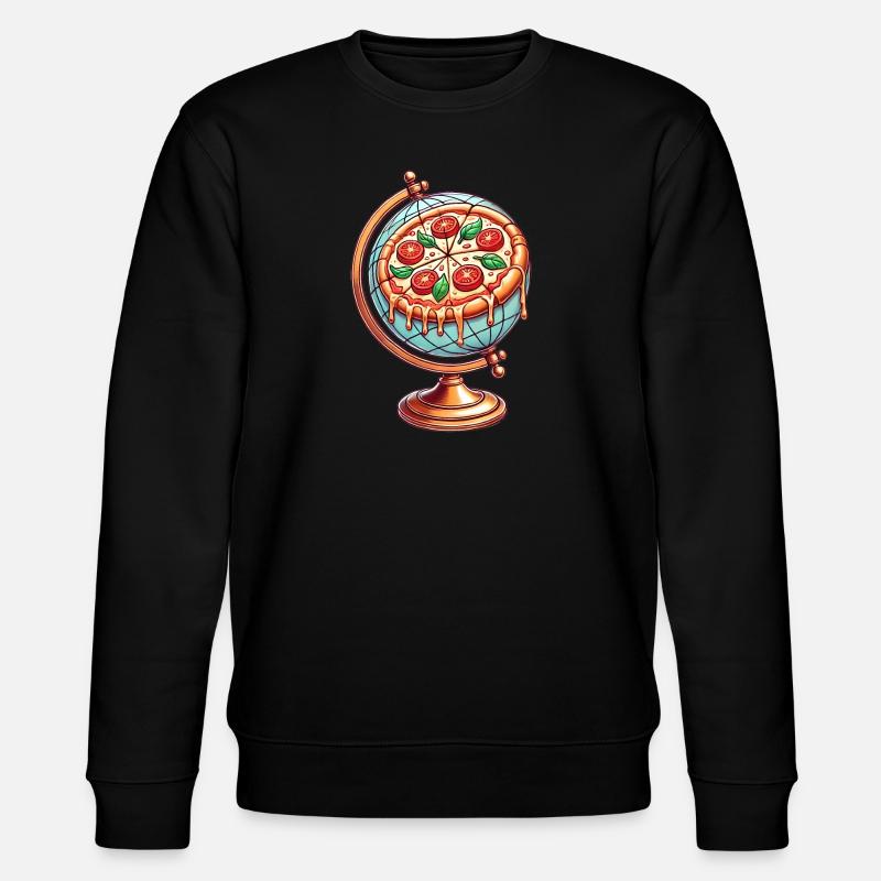 Pizza Globe Fondant Fromage Design - Sweat bio CHANGER Stanley/Stella Unisexe - noir