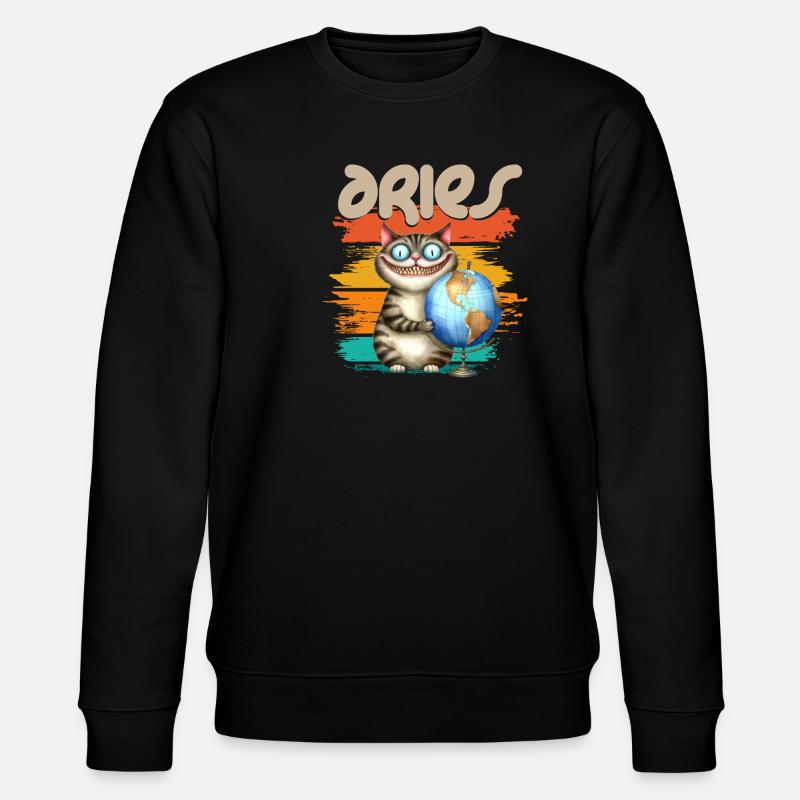 Zodiac - Sternzeichen - Aries - Widder - Stanley/Stella CHANGER Unisex Organic Sweatshirt - black