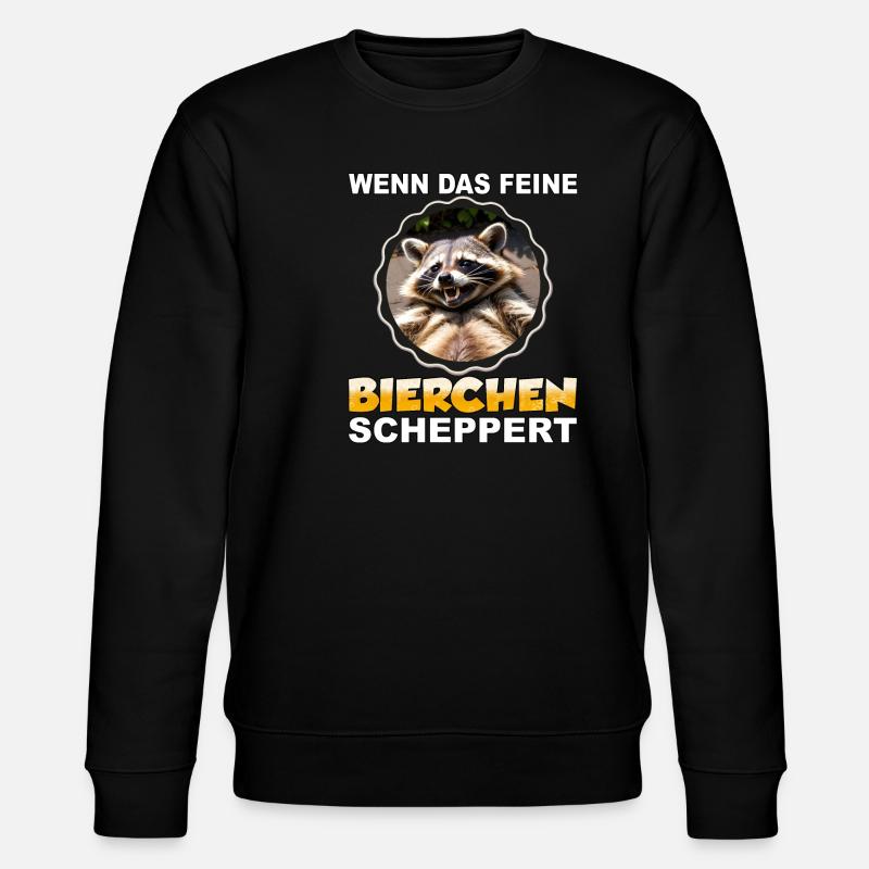 Wenn das feine Bierchen scheppert - Stanley/Stella Unisex Bio-Sweatshirt CHANGER  - Schwarz