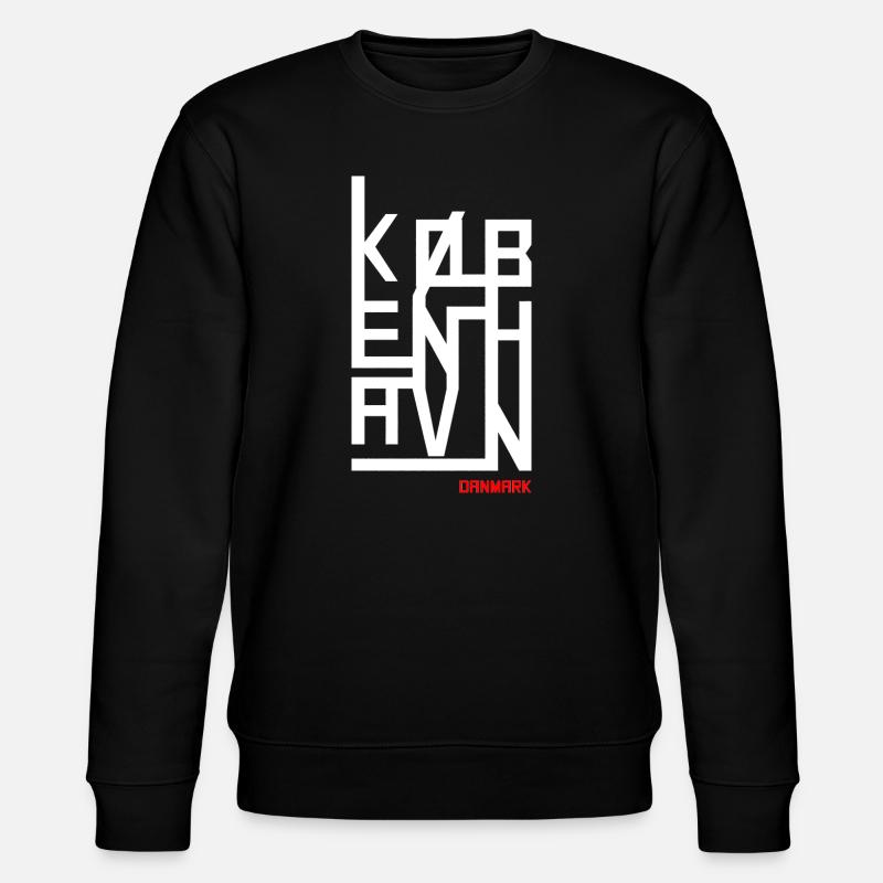 Kopenhagen Geometrie - Stanley/Stella Unisex Bio-Sweatshirt CHANGER  - Schwarz