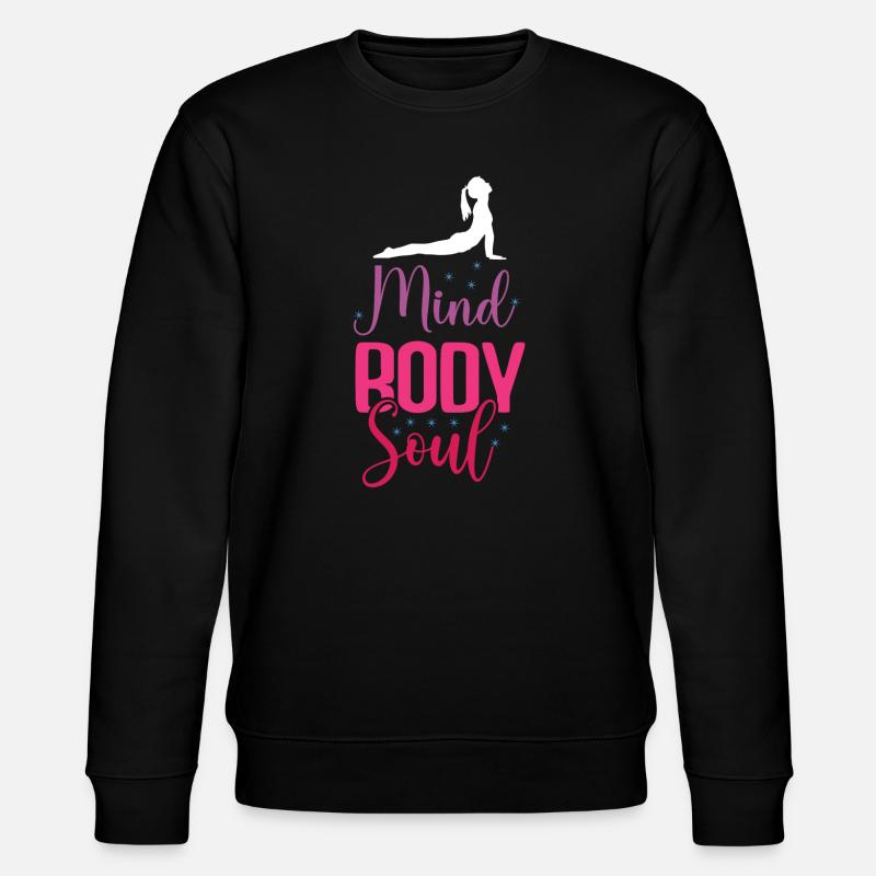 Yoga - Geist, Körper, Seele - Stanley/Stella Unisex Bio-Sweatshirt CHANGER  - Schwarz