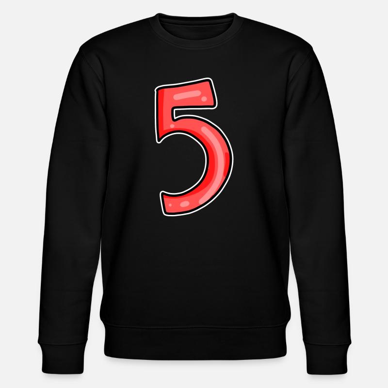 5 rot - Stanley/Stella Unisex Bio-Sweatshirt CHANGER  - Schwarz