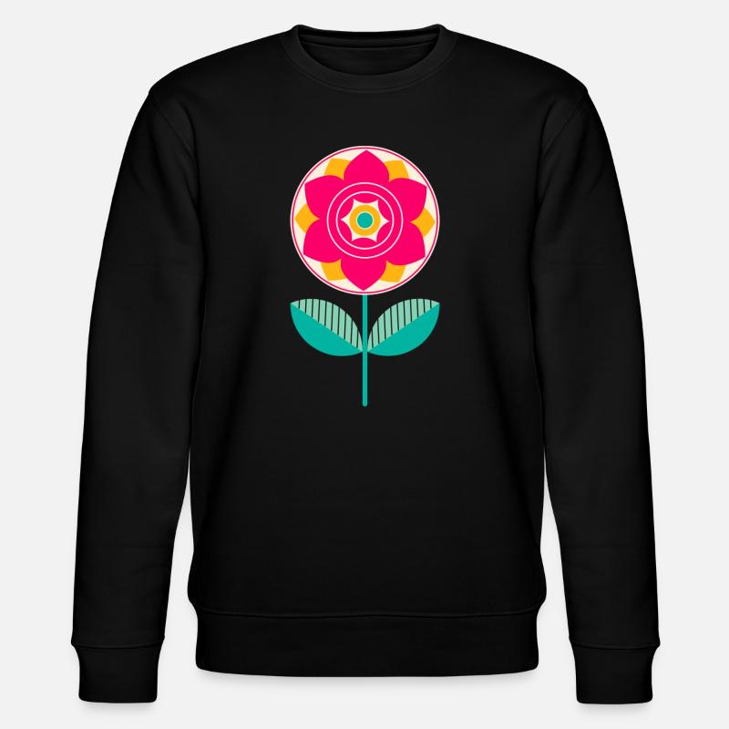 Süße bunte Blume - Stanley/Stella Unisex Bio-Sweatshirt CHANGER  - Schwarz