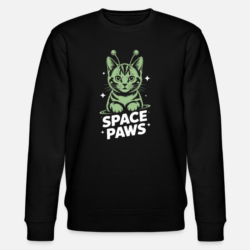 Chat Spatial Pattes Astrales - Sweat bio CHANGER Stanley/Stella Unisexe - noir