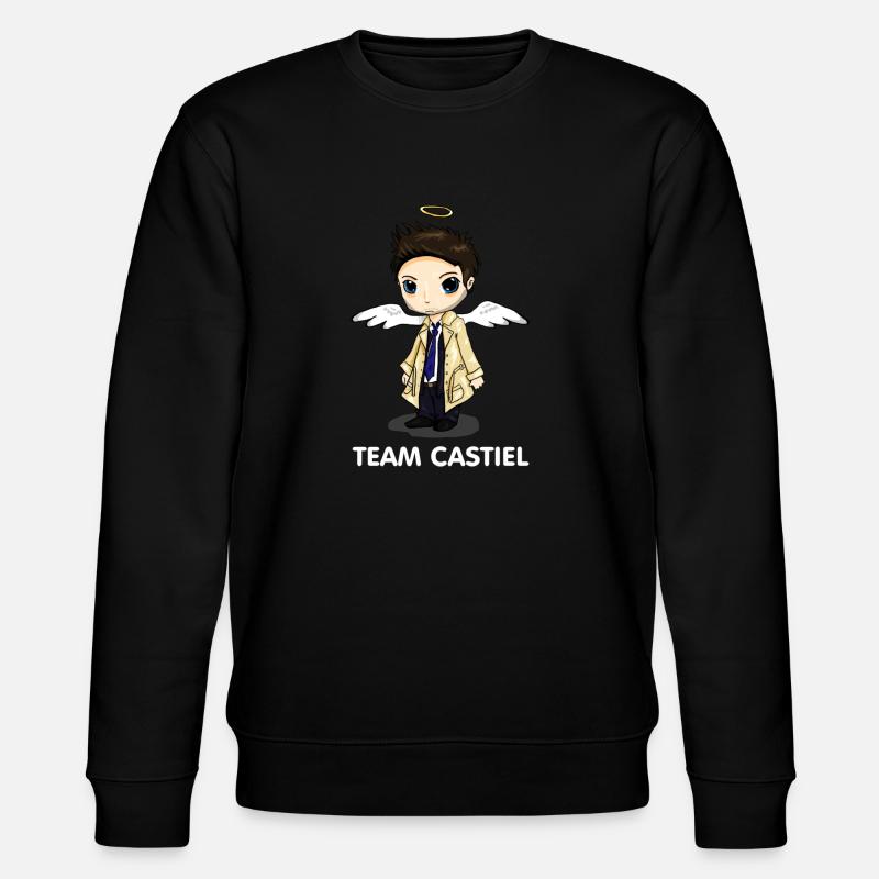 Team Castiel (dunkel) - Stanley/Stella Unisex Bio-Sweatshirt CHANGER  - Schwarz