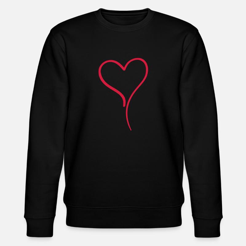 herz - Stanley/Stella Unisex Bio-Sweatshirt CHANGER  - Schwarz