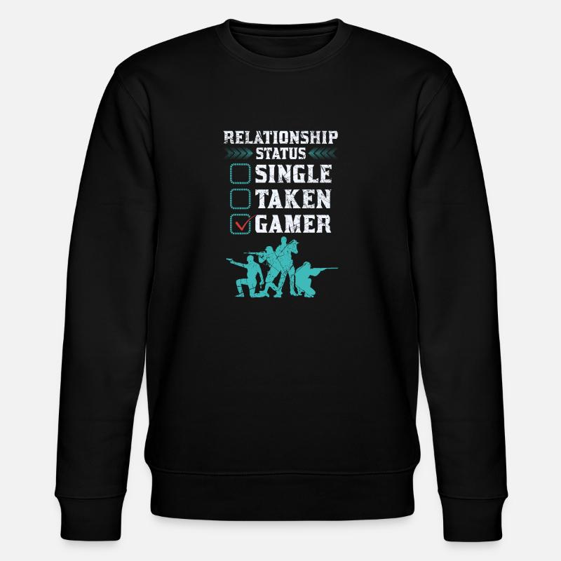 Relationship Status Gamer Design - Stanley/Stella Unisex Bio-Sweatshirt CHANGER  - Schwarz