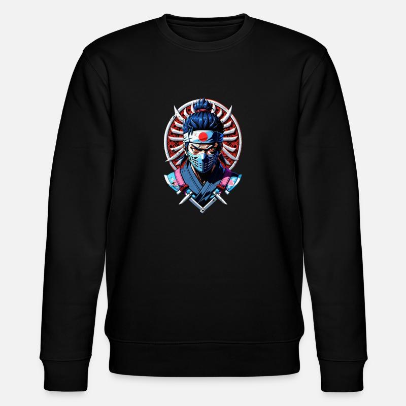 Samurai-Krieger - Japan - Stanley/Stella Unisex Bio-Sweatshirt CHANGER  - Schwarz