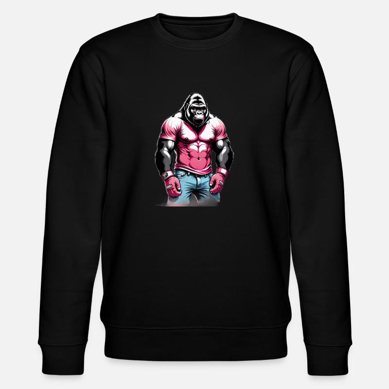 Gorille Boxeur Boxe - Sweat bio CHANGER Stanley/Stella Unisexe - noir