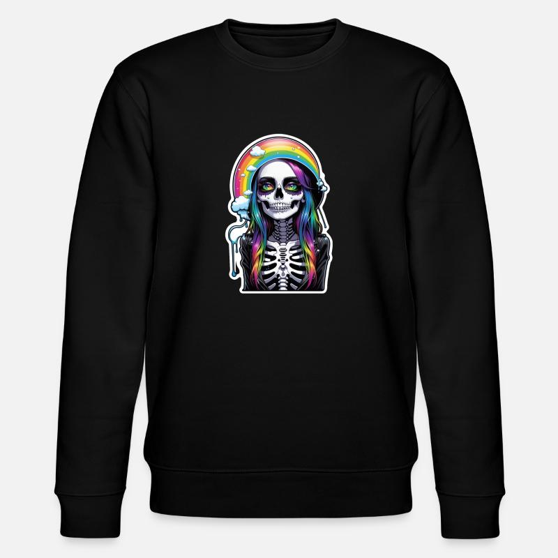 Halloween - Rock & Regenbogen - Stanley/Stella Unisex Bio-Sweatshirt CHANGER  - Schwarz