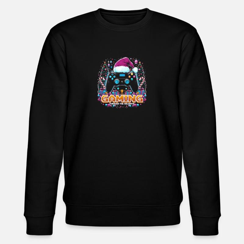 Weihnachts-Gaming Controller - Stanley/Stella Unisex Bio-Sweatshirt CHANGER  - Schwarz