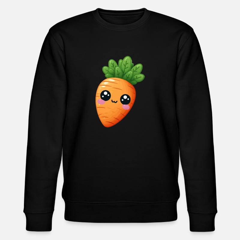 Kawaii Karotte - Stanley/Stella Unisex Bio-Sweatshirt CHANGER  - Schwarz