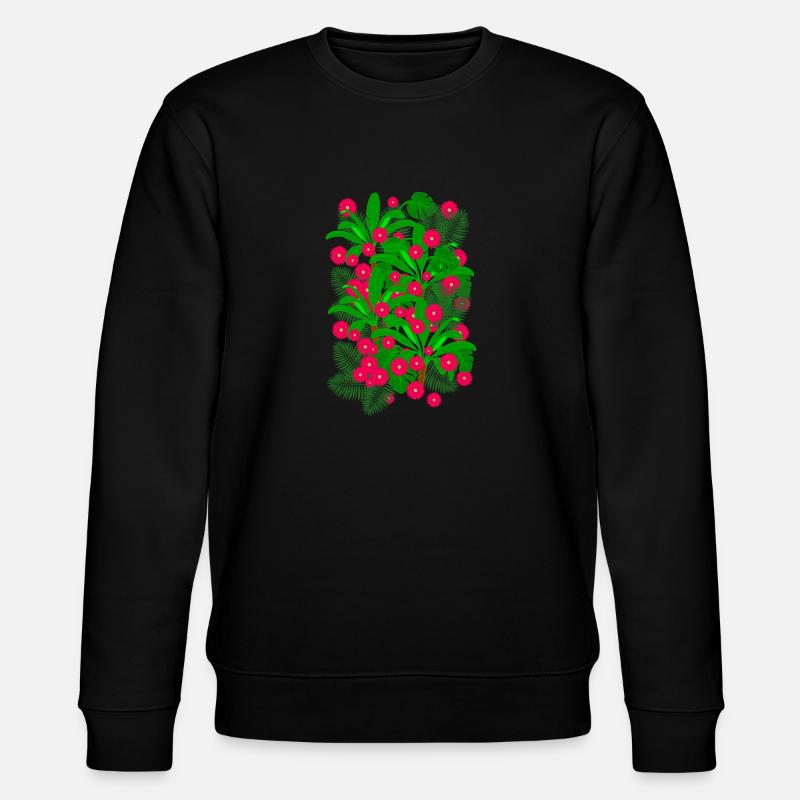 Blumen Wald - Stanley/Stella Unisex Bio-Sweatshirt CHANGER  - Schwarz