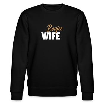 Low Key Boujee Wife Mama - Stanley/Stella CHANGER Unisex Organic Sweatshirt - black - Front - Nik (191cm) & Marisol (170cm)