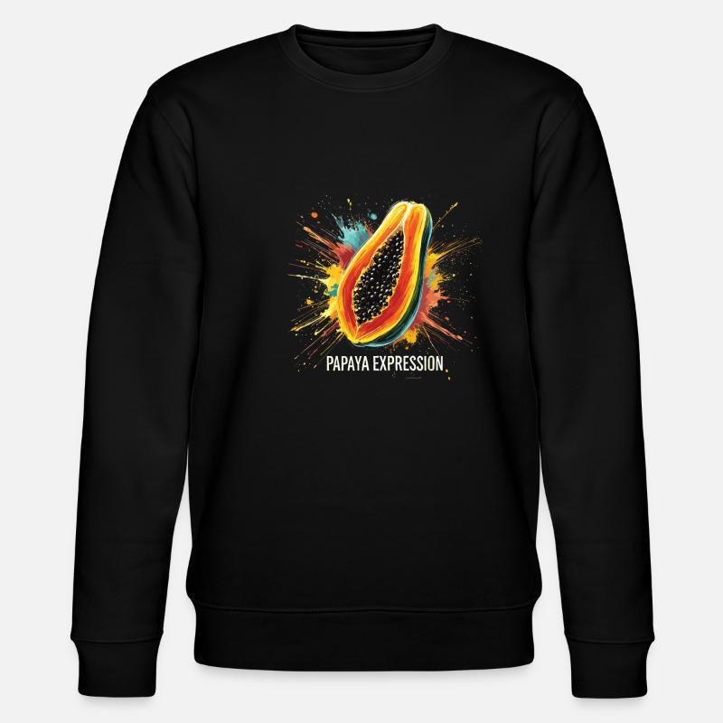 Früchtchen - Stanley/Stella Unisex Bio-Sweatshirt CHANGER  - Schwarz
