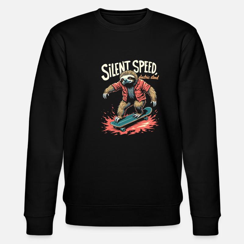 E Skateboard - Stanley/Stella Unisex Bio-Sweatshirt CHANGER  - Schwarz