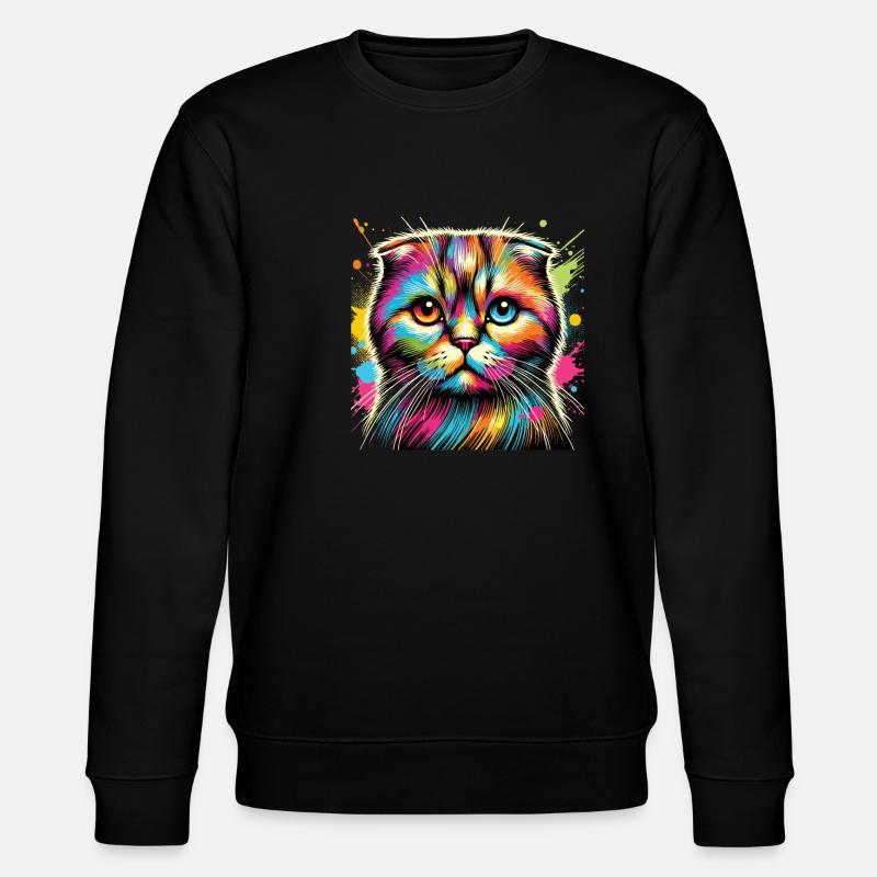 Katze - Stanley/Stella Unisex Bio-Sweatshirt CHANGER  - Schwarz