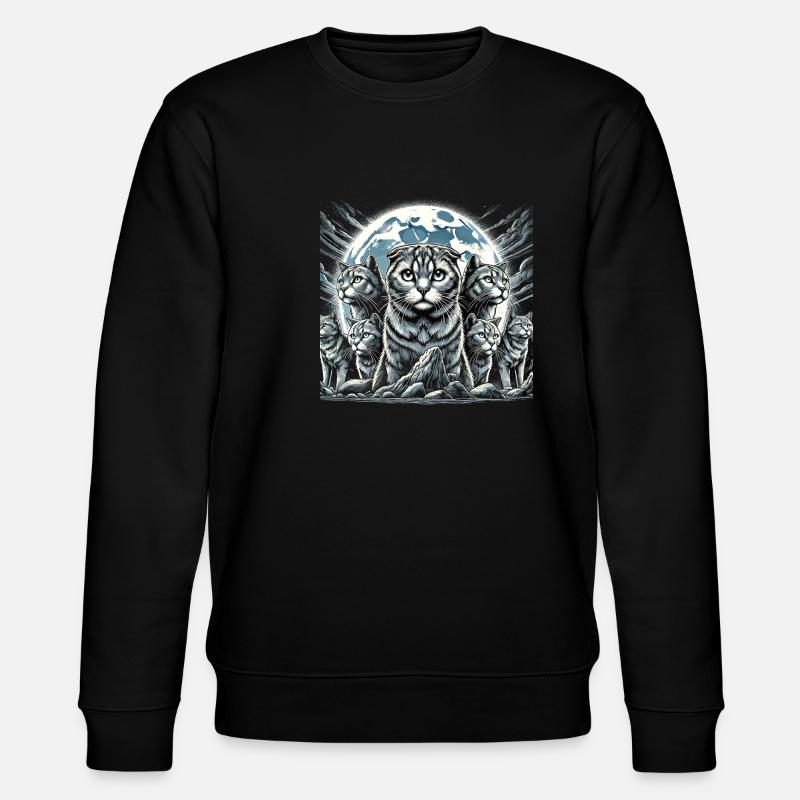 Katze - Stanley/Stella Unisex Bio-Sweatshirt CHANGER - Schwarz