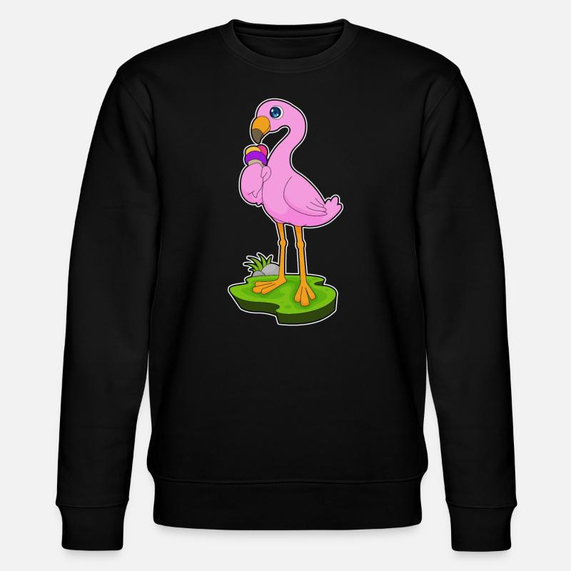Flamingo Waffeleis - Stanley/Stella Unisex Bio-Sweatshirt CHANGER  - Schwarz