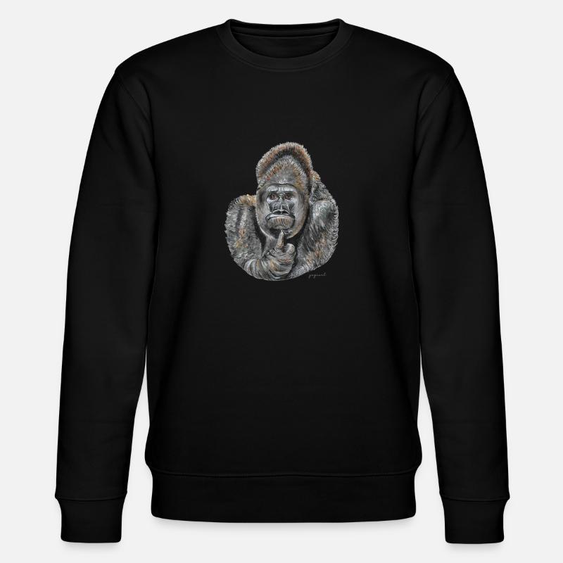 Gorilla - Stanley/Stella Unisex Bio-Sweatshirt CHANGER  - Schwarz