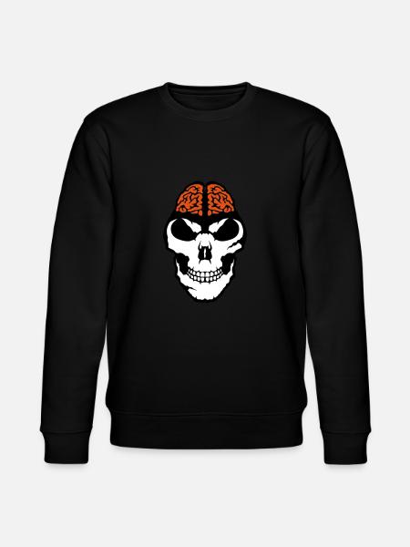 brain brain death brain skull - Stanley/Stella CHANGER Unisex Organic Sweatshirt - black