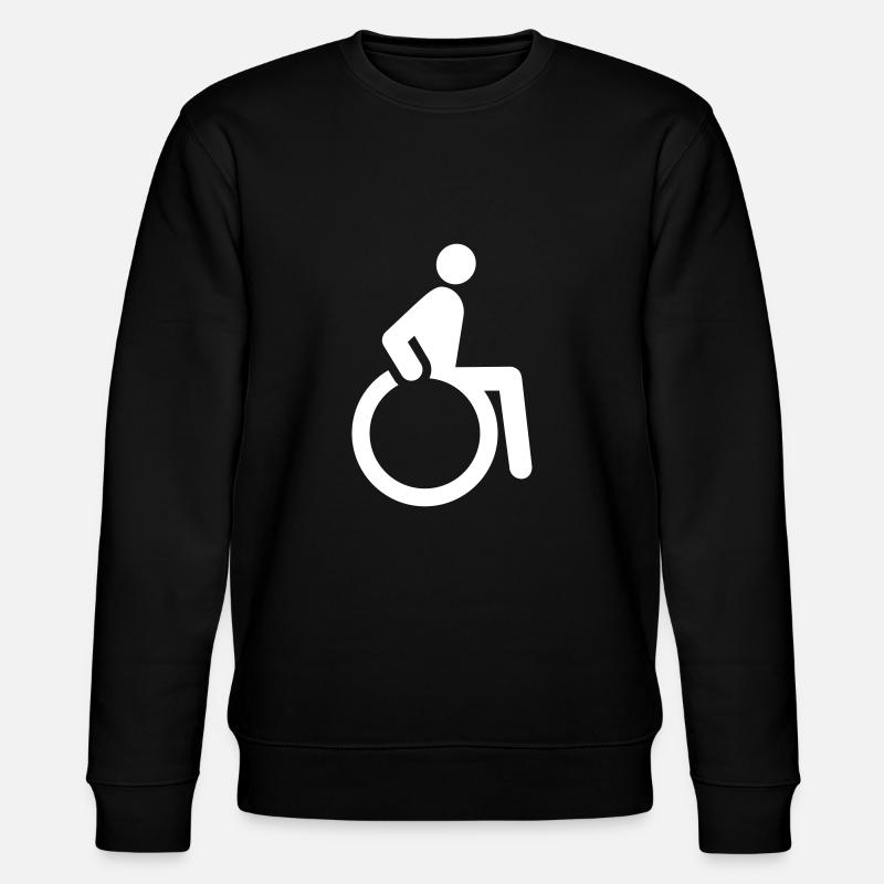 Rollstuhl - Stanley/Stella Unisex Bio-Sweatshirt CHANGER  - Schwarz