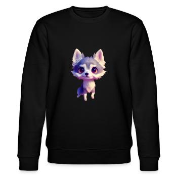 Alaskan Clover Kai Dog - Alaskan Clover Kai - Stanley/Stella CHANGER Unisex Organic Sweatshirt - black - Front - Nik (191cm) & Marisol (170cm)