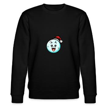 Schneeball mit Weihnachtsmütze #3/9 - Stanley/Stella Unisex Bio-Sweatshirt CHANGER  - Schwarz - Vorne - Nik (191cm) & Marisol (170cm)