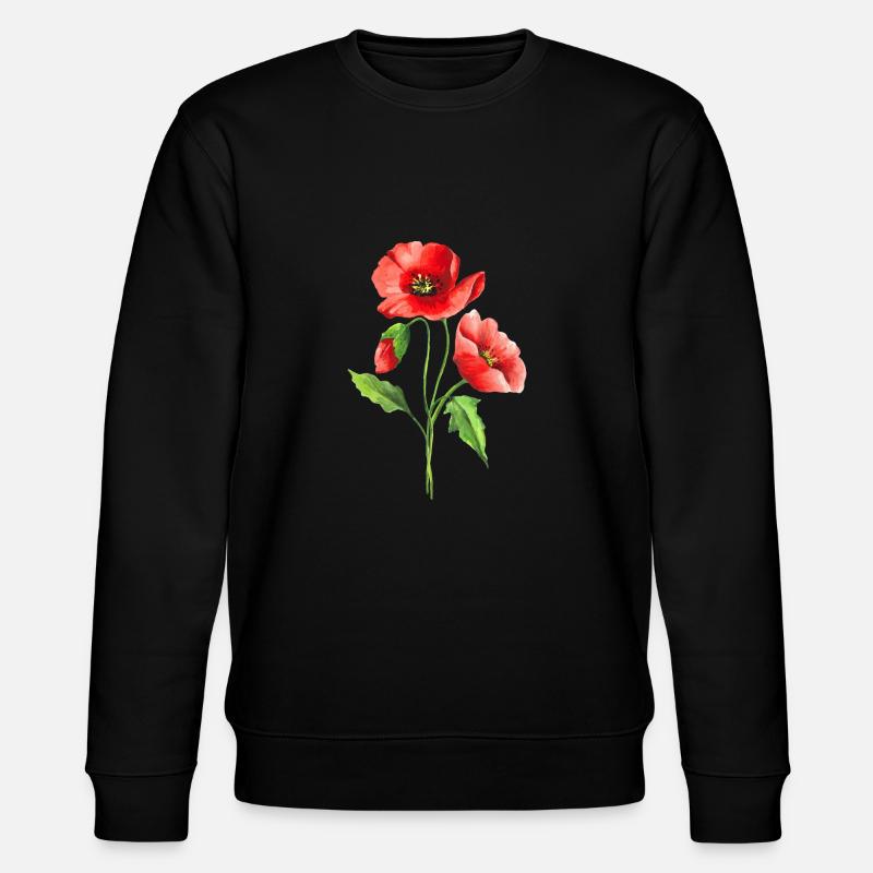 Blumen - Stanley/Stella Unisex Bio-Sweatshirt CHANGER  - Schwarz