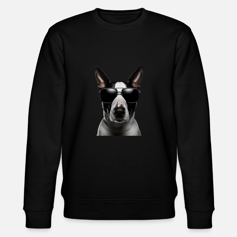 Bullterrier Cool - Bullterrier Hund - Stanley/Stella Unisex Bio-Sweatshirt CHANGER  - Schwarz