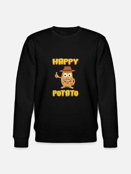 Glad kartoffel - Glückliche Kartoffel - Stanley/Stella økologisk unisex-sweatshirt CHANGER  - sort