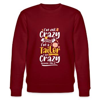Sewing Suit - Stanley/Stella CHANGER Unisex Organic Sweatshirt - burgundy - Front - Nik (191cm) & Marisol (170cm)