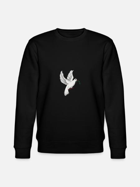 Dove of Peace with Olive Branch Dove Olive Branch - Stanley/Stella CHANGER Unisex Organic Sweatshirt - black