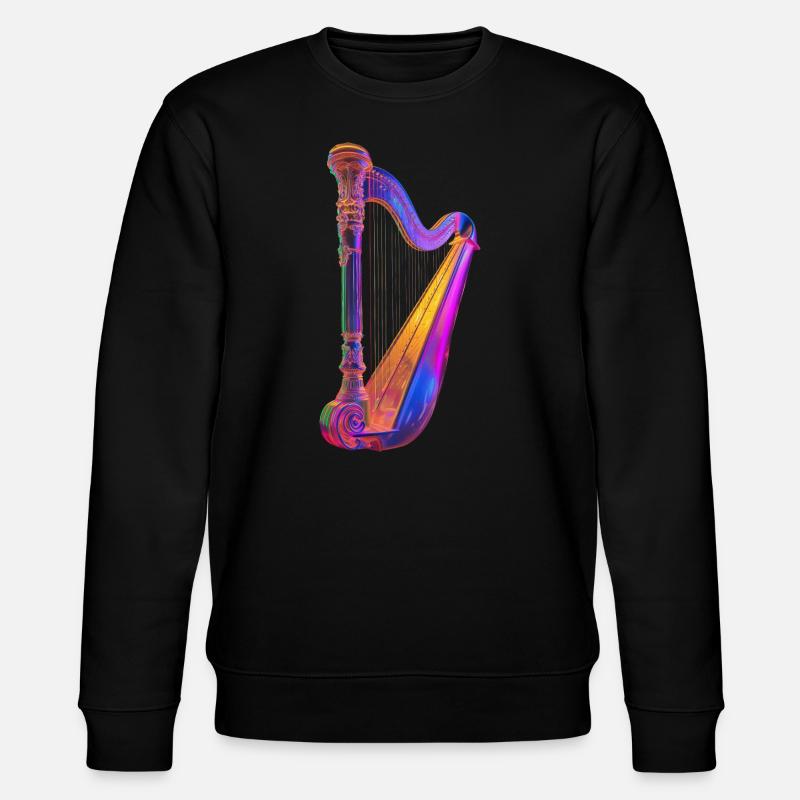 Harfe - Stanley/Stella Unisex Bio-Sweatshirt CHANGER  - Schwarz