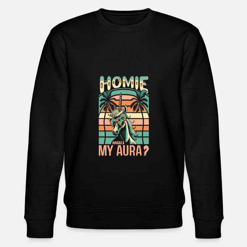 Hippie - Stanley/Stella Unisex Bio-Sweatshirt CHANGER  - Schwarz