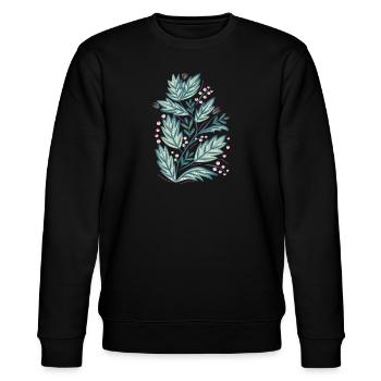 Frühling Floral - Stanley/Stella Unisex Bio-Sweatshirt CHANGER  - Schwarz - Vorne - Nik (191cm) & Marisol (170cm)