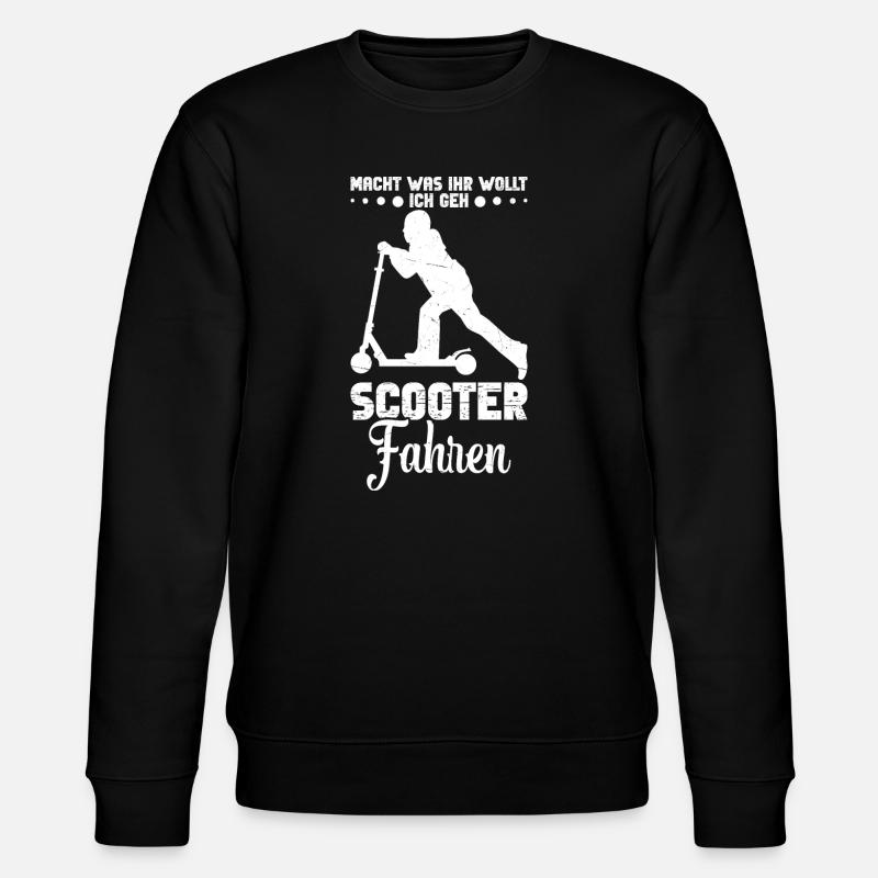 Tretroller Stuntscooterliebhaber Stuntroller - Stanley/Stella Unisex Bio-Sweatshirt CHANGER  - Schwarz