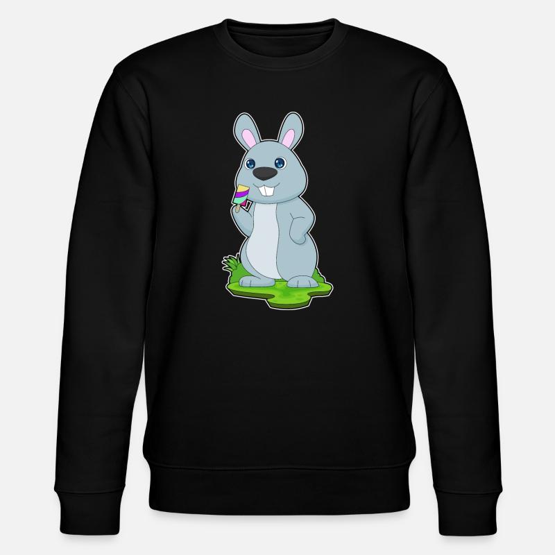 Bunny Popsicles - Stanley/Stella CHANGER Unisex Organic Sweatshirt - black
