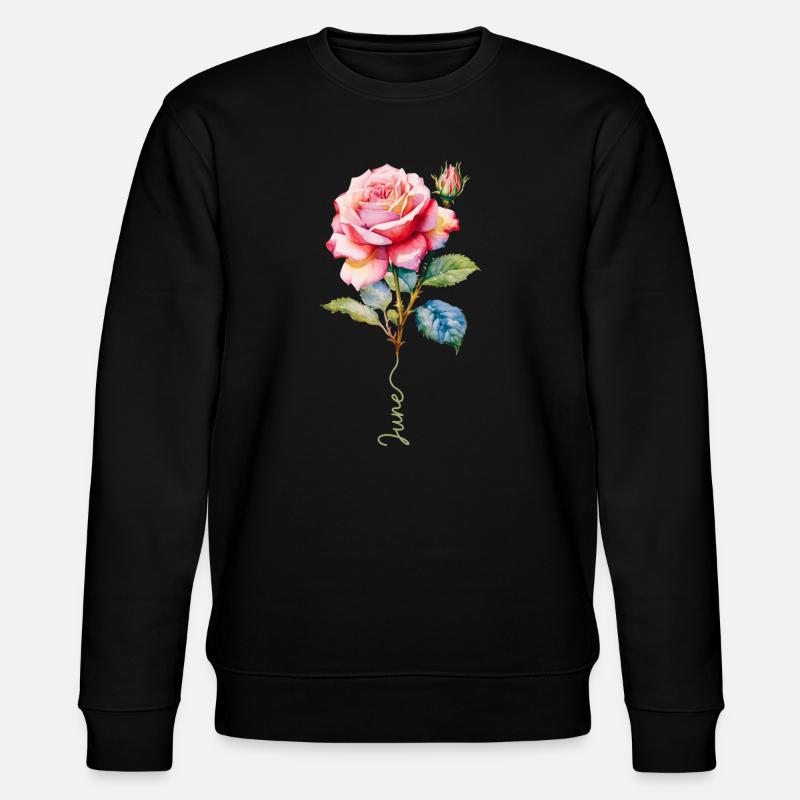 Rosa lackiert mit lebendigen Details - Stanley/Stella Unisex Bio-Sweatshirt CHANGER - Schwarz