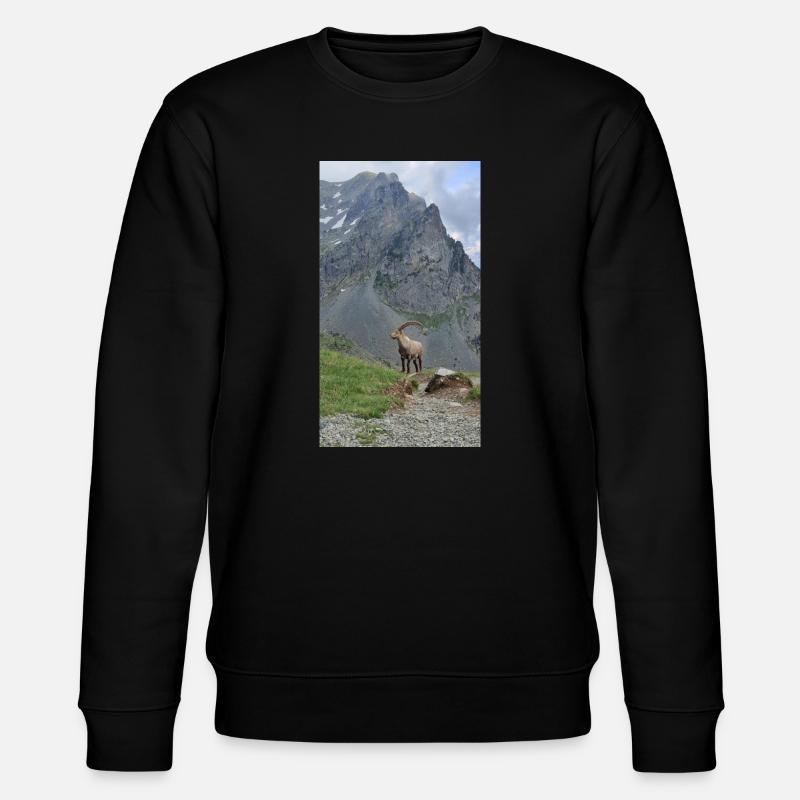 Steinbock - Stanley/Stella Unisex Bio-Sweatshirt CHANGER  - Schwarz