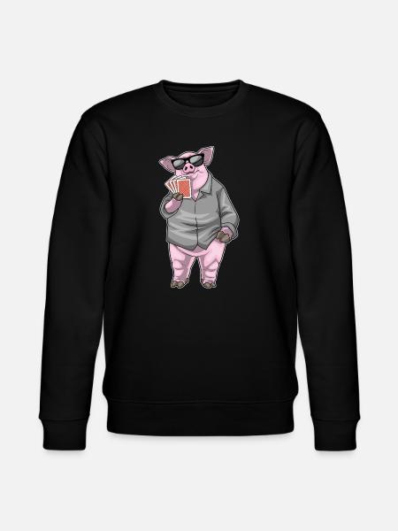 Pig Poker Poker Cards - Stanley/Stella CHANGER Unisex Organic Sweatshirt - black