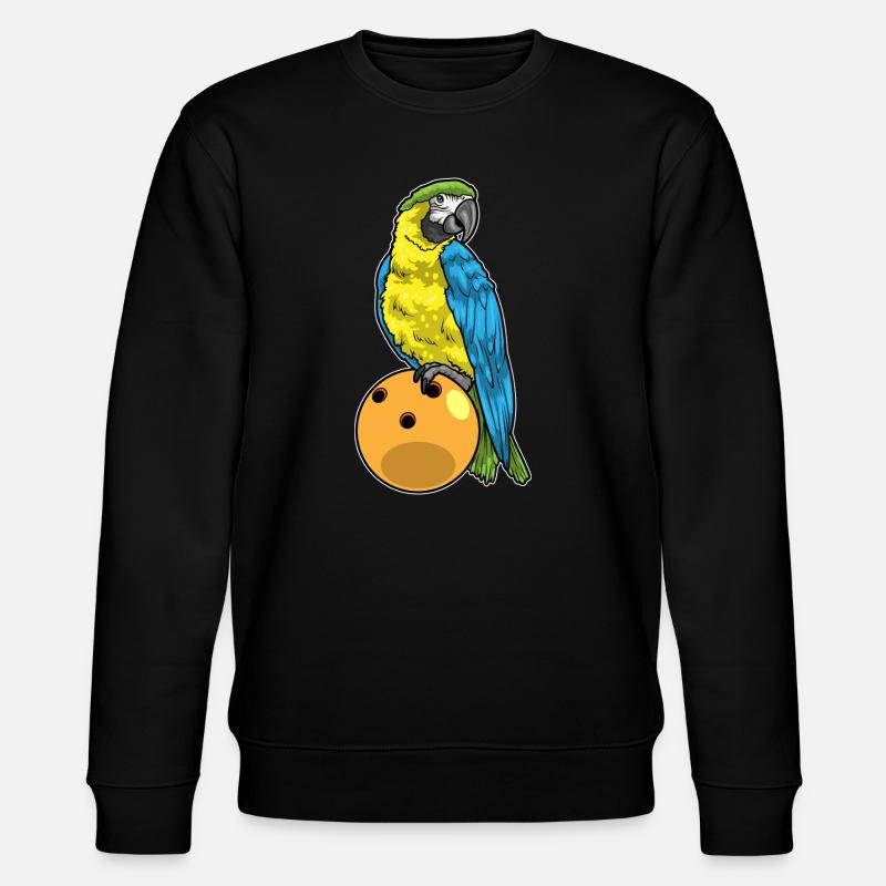 Papagei Bowling Bowlingkugel - Stanley/Stella Unisex Bio-Sweatshirt CHANGER - Schwarz