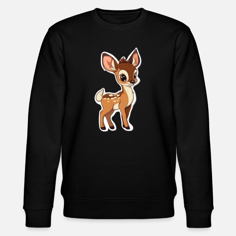 roe deer - Stanley/Stella CHANGER Unisex Organic Sweatshirt - black