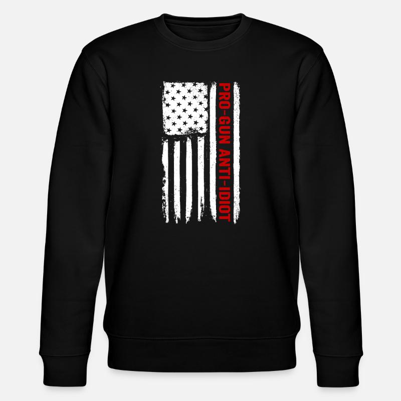 Pro-Waffen, Anti-Idiot - Stanley/Stella Unisex Bio-Sweatshirt CHANGER - Schwarz