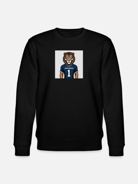 Tiger Mascot Jersey Print - Stanley/Stella CHANGER Unisex Organic Sweatshirt - black