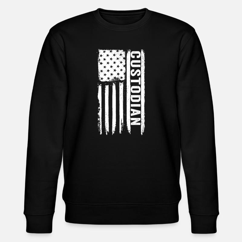 Concierge, drapeau américain, Patriotic S - Sweat bio CHANGER Stanley/Stella Unisexe - noir